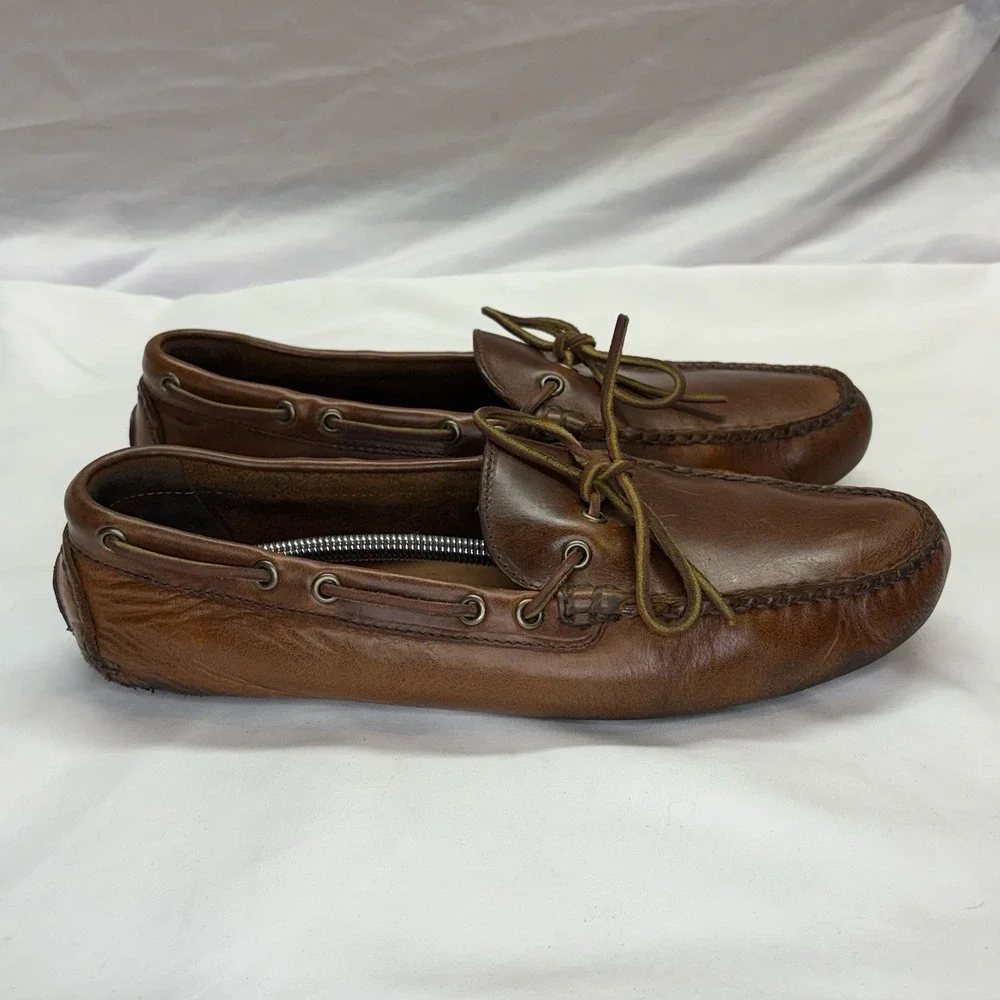 Cole Haan Gunnison Loafers Men's US 10 M Driving Moc Brown Leather Slip On Shoes